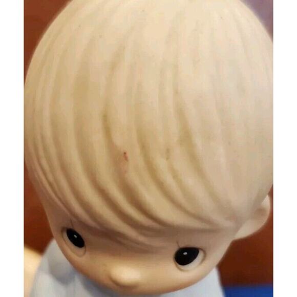 Vtg 1979 Jonathan & David Enesco Precious Moments Boy Running Dog Figurine - Picture 12 of 13